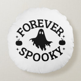 Forever Spooky Halloween Throw Pillow Rund Kudde