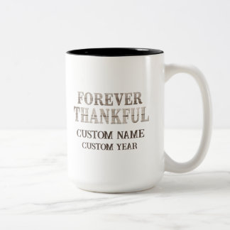 Forever Thankful Cottagecore-Anpassade Två-Tonad Mugg