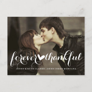 FOREVER THANKFUL SCRIPT BRÖLLOP POSTKORT VYKORT