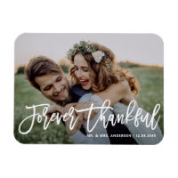 Forever Thankfull Modern Calligraphy Photo Bröllop