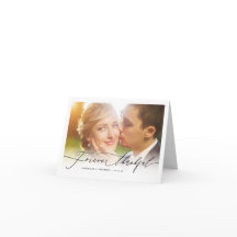 Forever Thankous Script Photo Bröllop Tack