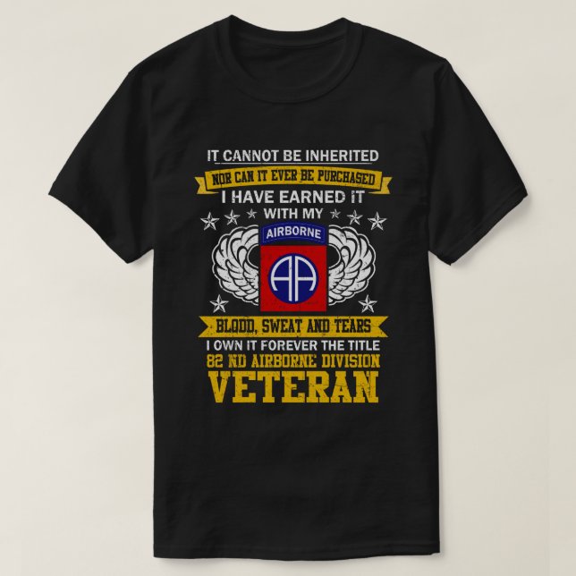 Forever The Title 82Nd Airborne Division Veteran T Shirt (Design framsida)