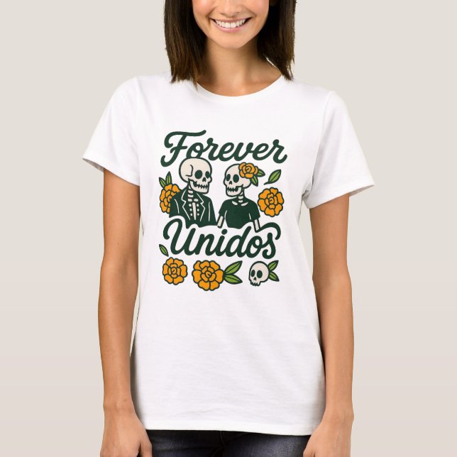 Forever Unidos Skeleton par T Shirt (Framsida)