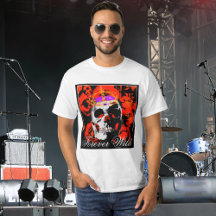 Forever Vild Gothic Skull Röd ros
