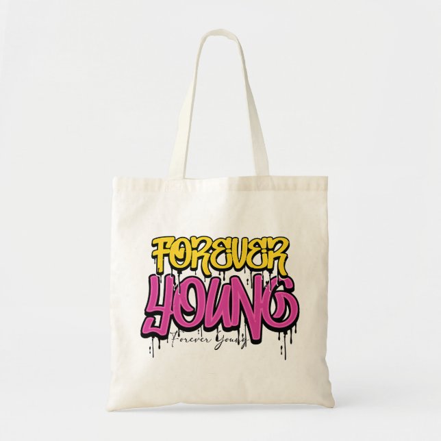 Forever Young Graffiti T-Shirt Tygkasse (Framsidan)