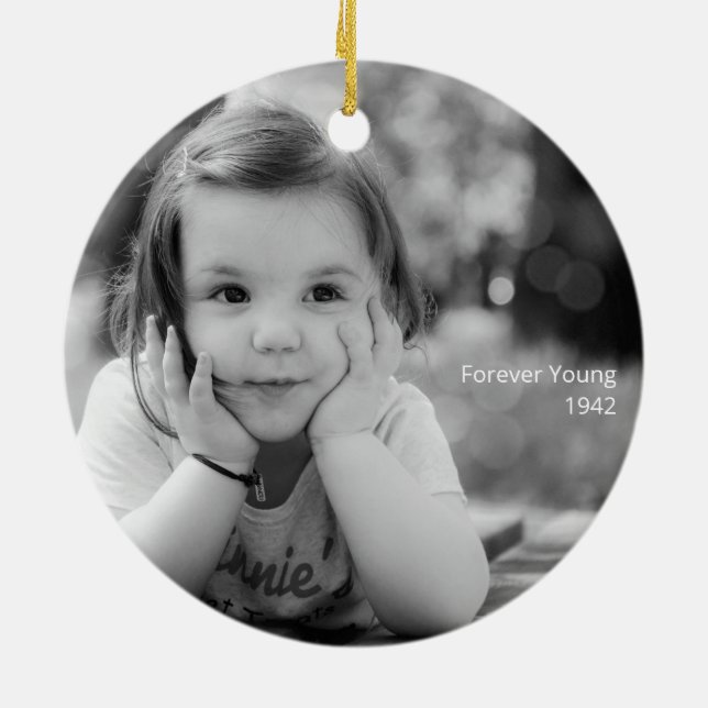 Forever Young Memorial Ornament (Baksidan)