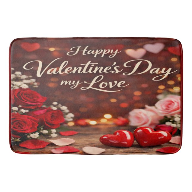'Forever Your Valentine' Bath Mat Badrumsmatta (Framsidan)
