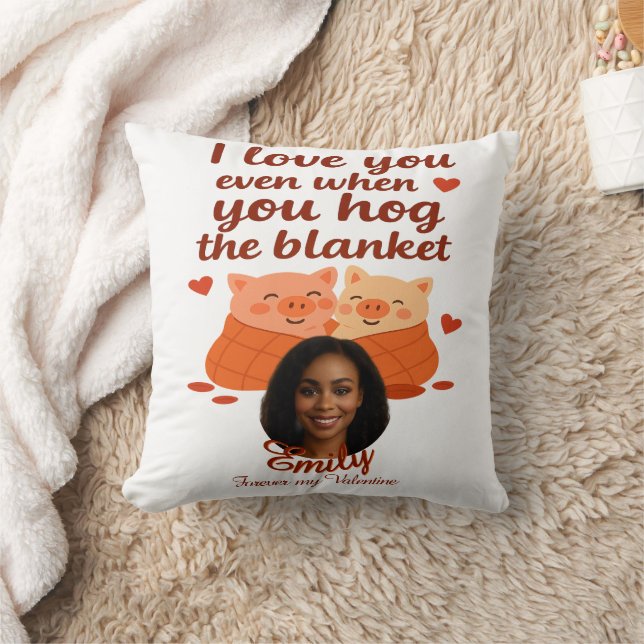 'Forever your Valentine' personalized Throw Pillow Kudde (Filt)