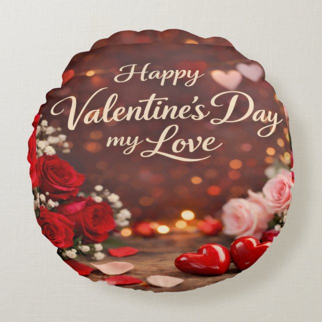 'Forever Your Valentine' Rund Kudd Kudde (Framsidan)