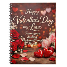 'Forever Your Valentine' Spiral Foto Anteckningsbo Anteckningsbok