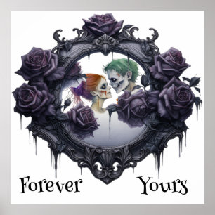 Forever Yours Zombie lite Kärlek Poster