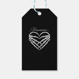 Forevermore Skeleton Händer Heart Gothic Romantik Presentetikett