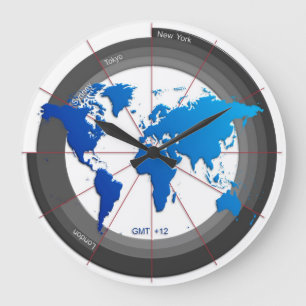 Forexen marknadsför Timezone tar tid på GMT+12 Stor Klocka