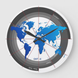 Forexen marknadsför Timezone tar tid på GMT-6 Stor Klocka