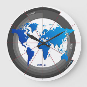 Forexen marknadsför Timezone tar tid på GMT-8 Stor Klocka