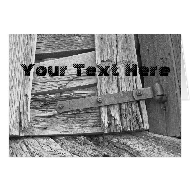 Förfallen korralgrind Anpassad bild och text Hälsningskort (Framsidan Horizontal)