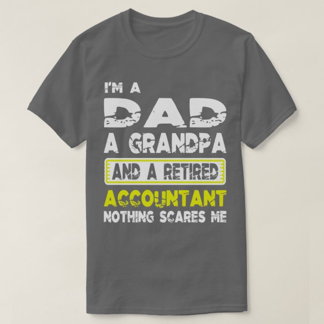 Förfallen revisor Grandpa Funny Cpa Pension T Shirt (Design framsida)
