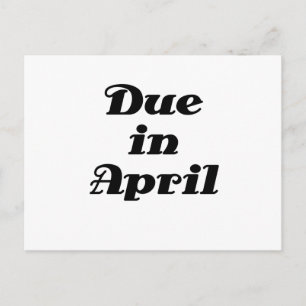 Förfaller i april meddelande vykort
