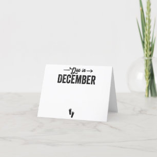 Förfaller i december Baby Gravid Gift Tack Kort