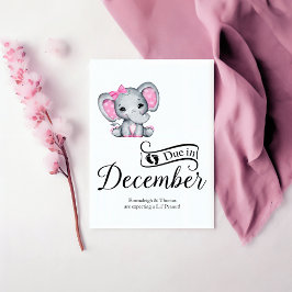Förfaller i december Little Peanut Flicka Elephant Vykort