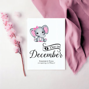 Förfaller i december Little Peanut Flicka Elephant Vykort
