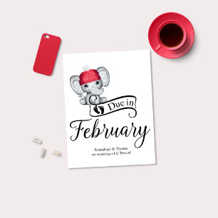Förfaller i februari Little Peanut Baby Elephant Vykort
