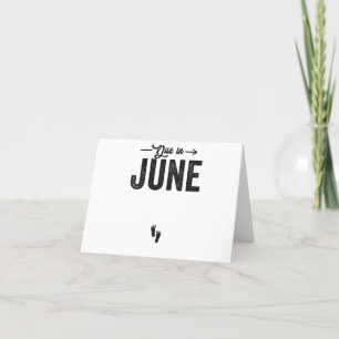 Förfaller i juni Baby Gravid Gift Tack Kort