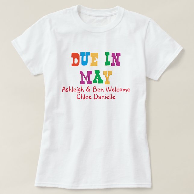 Förfaller i maj t shirt (Design framsida)