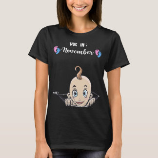Förfaller i november gravid t shirt