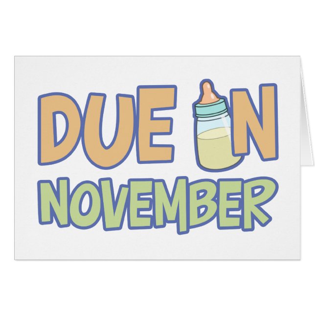 Förfaller i november hälsningskort (Framsidan Horizontal)