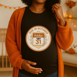 Förfaller i oktober Halloween Moderskap Baby T Shirt
