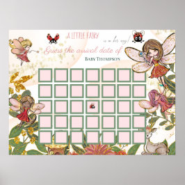 Förfallodag för ädelt fairy Whimsical Ladybug Poster