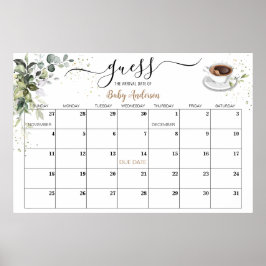 Förfallodatum för kalender Poster för babyvisnings