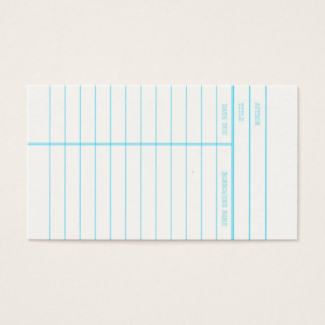 Förfallokort för förfallodatum för Retro Bibliotek Visitkort (Framsidan)