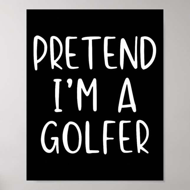 Förfalskad golfarkostym Halloween Enkel Rolig Golf Poster (Framsidan)