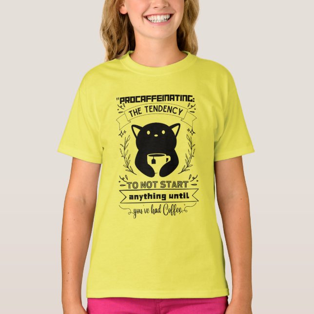 Förfalskning av benägenheten att inte starta något t shirt (Framsida)