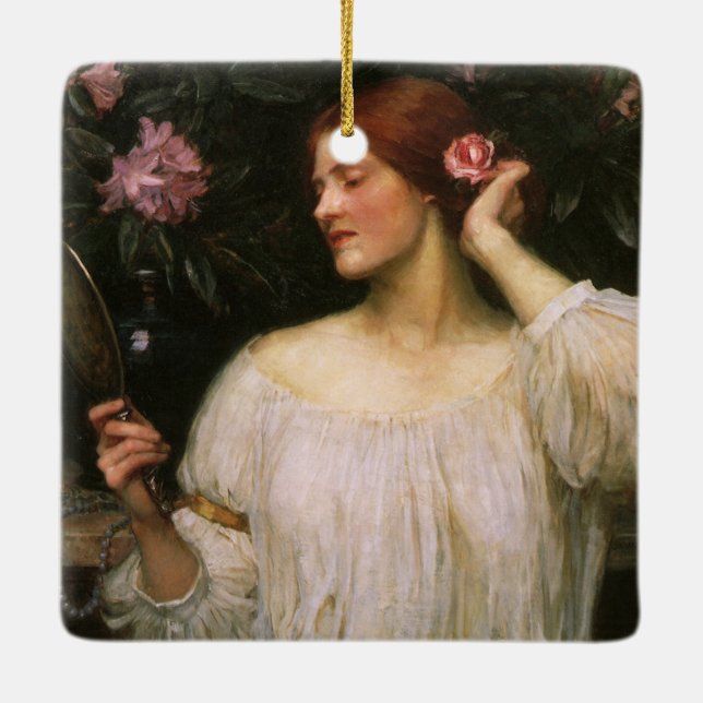 Förfänglighet av John William Waterhouse Julgransprydnad Keramik (Baksida)