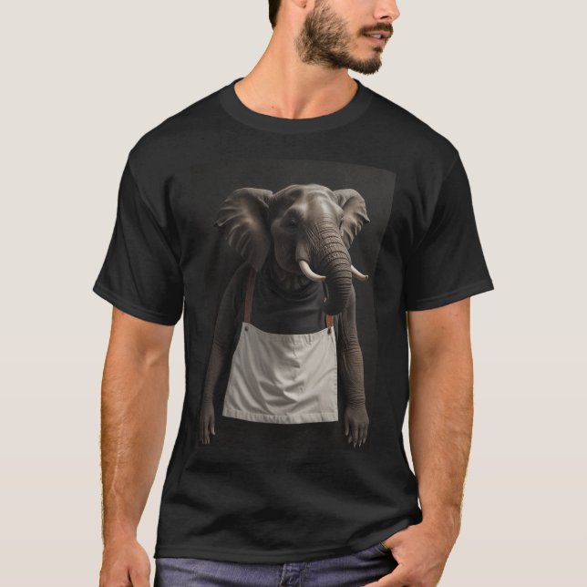 Förfärlig kokning Elephant T Shirt (Framsida)