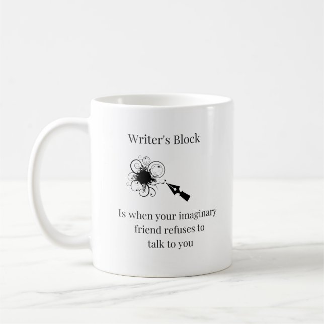 Författarblockeringsmugg NANOWRIMO Kaffemugg (Vänster)