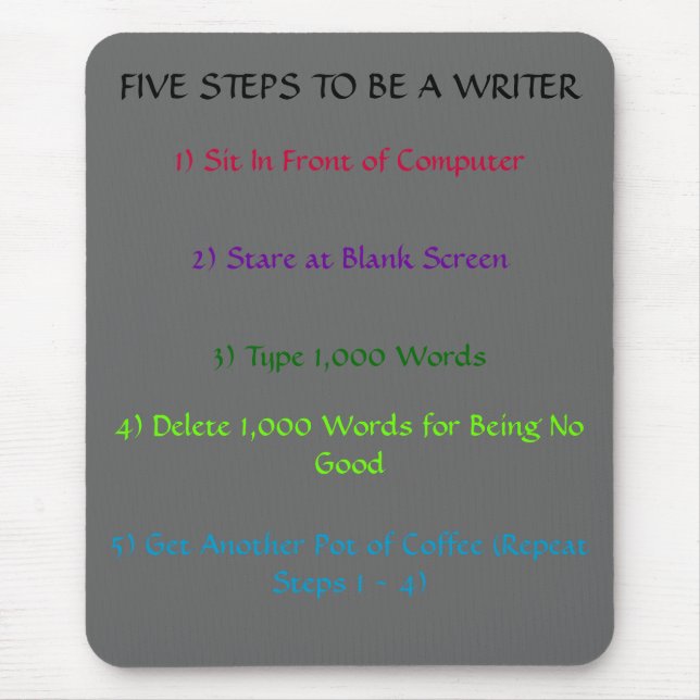 Författare 5-Steps Mousepad Musmatta (Framsidan)