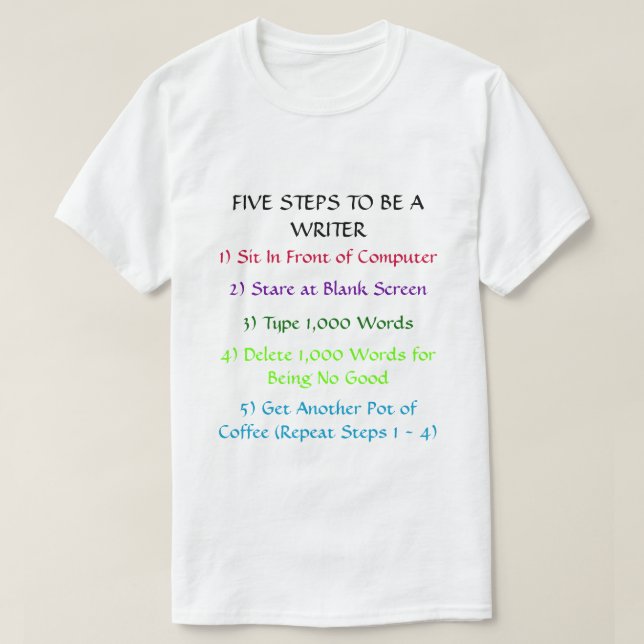 Författare 5--StepsT-tröja Tee Shirt (Design framsida)