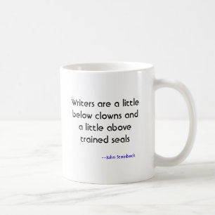 Författare är lite nedanföra clowner och lite kaffemugg