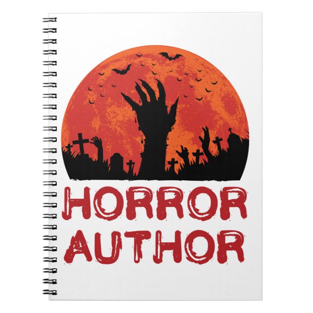 Författare av skräckrecept Novelist Scary Stories Anteckningsbok (Framsidan)
