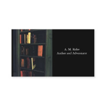 Författare bibliotekarie, bibliofilvisitkort