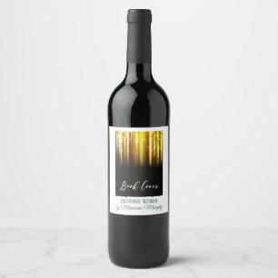 Författare Bok Launch Party - Bok Cover Vinflaska Etikett
