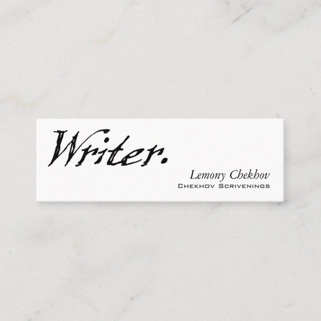 Författare fyra ställning mini visitkort (Framsida)