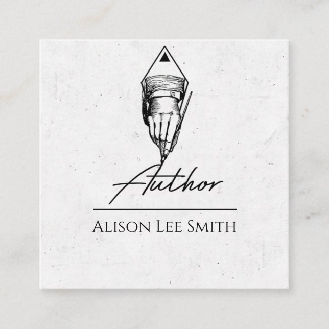 Författare Fyrkantigt Visitkort (Framsida)