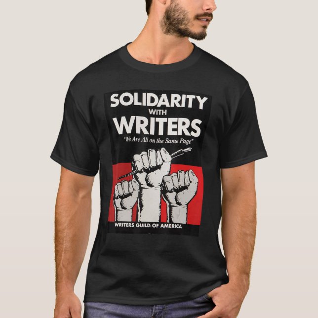 Författare Guild of America på Strejka Anti AI Cha T Shirt (Framsida)