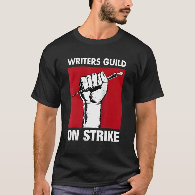 Författare Guild of America på Strejka Anti AI Cha T Shirt (Framsida)