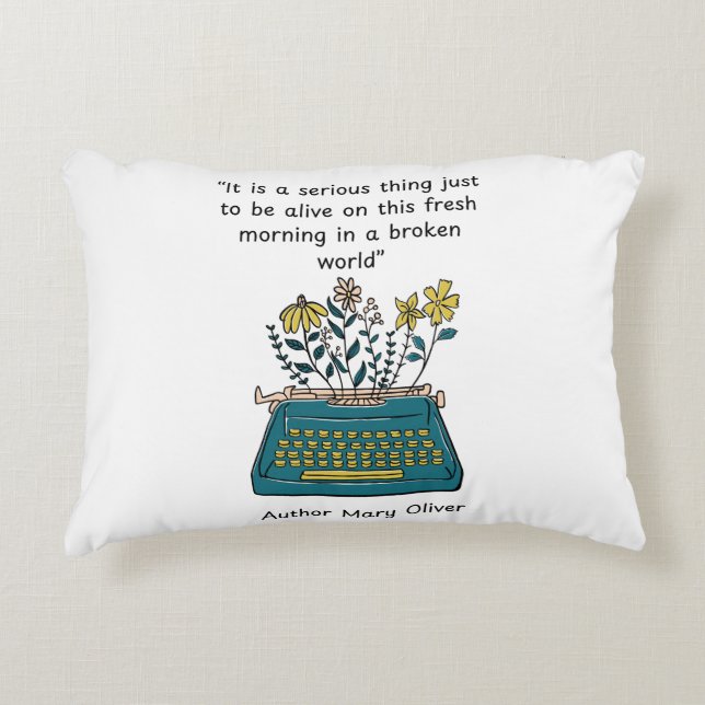 Författare Mary Oliver Collector av Sommer Hamilto Prydnadskudde (Framsidan)